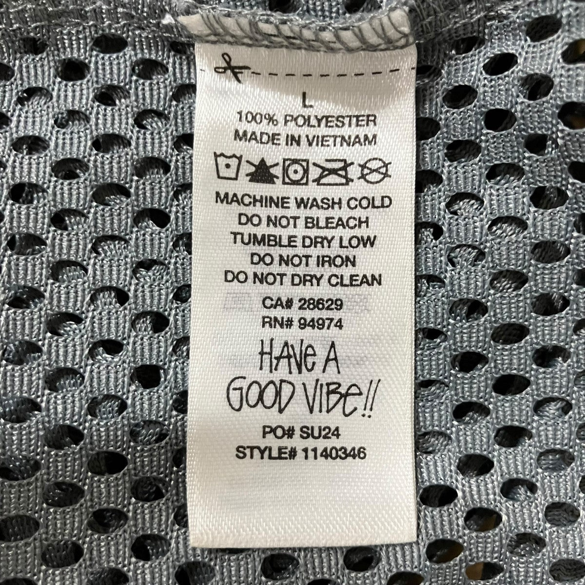 新品　正規品　ズン S メッシュ　Tシャツ stussy(ステューシー) メッシュTシャツ 1140346 グレー サイズ L