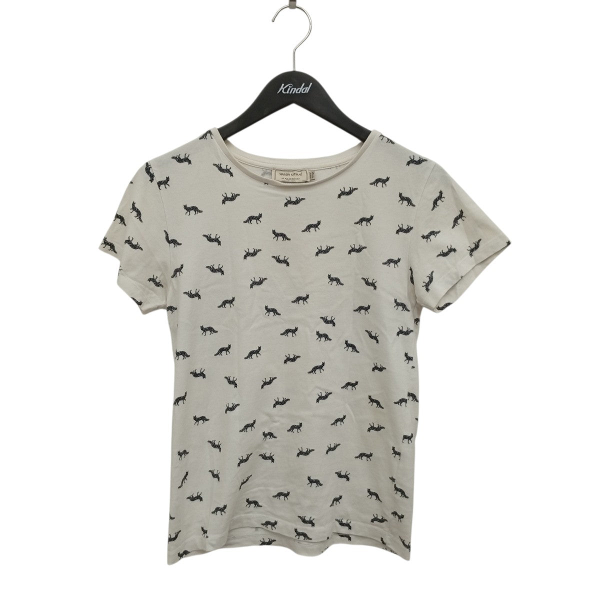 MAISON KITSUNE キツネシルエット総柄Tシャツ 古着・中古-1枚目のアイテム画像