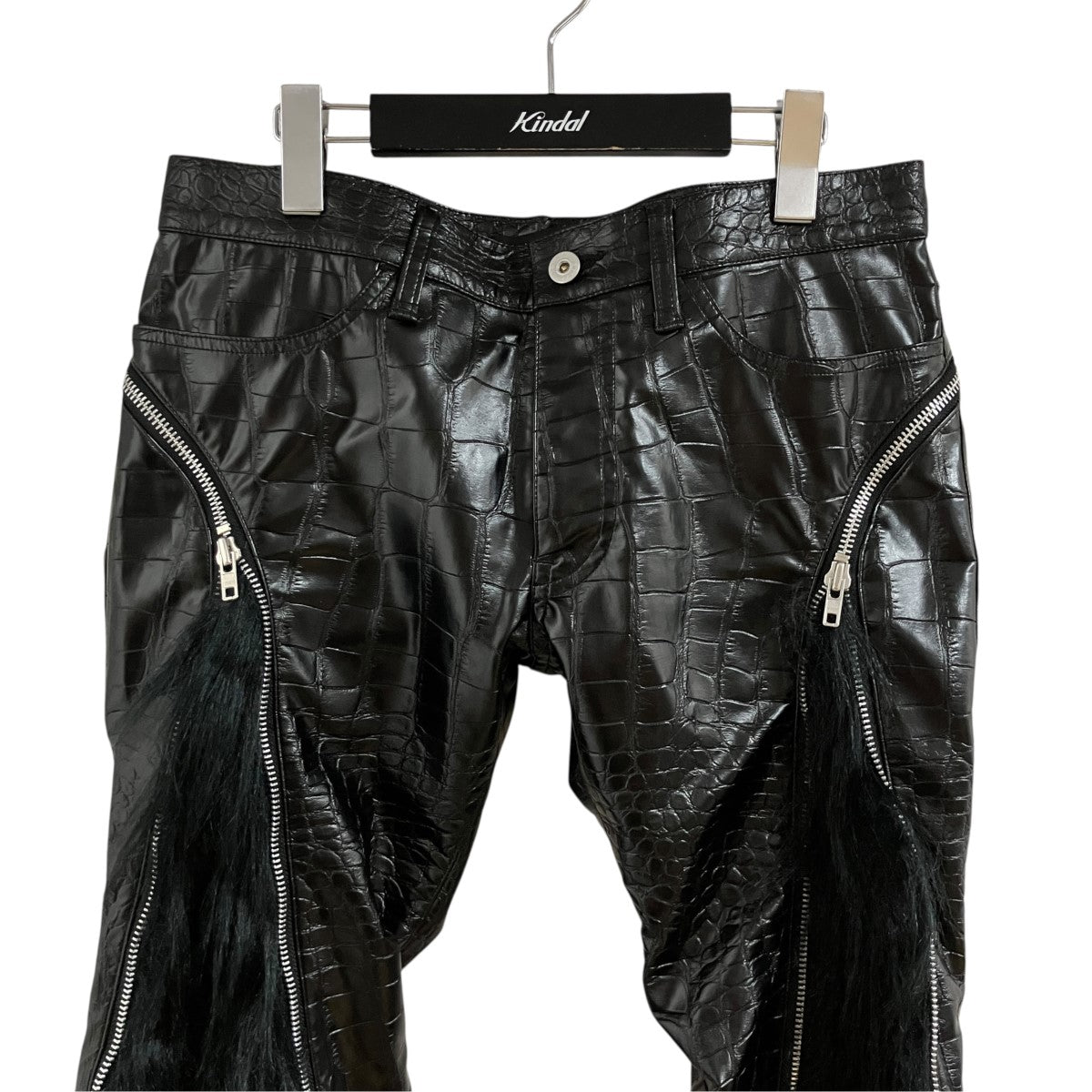 JUNYA WATANABE クロコダイル柄フェイクレザーパンツ 古着・中古-2枚目のアイテム画像