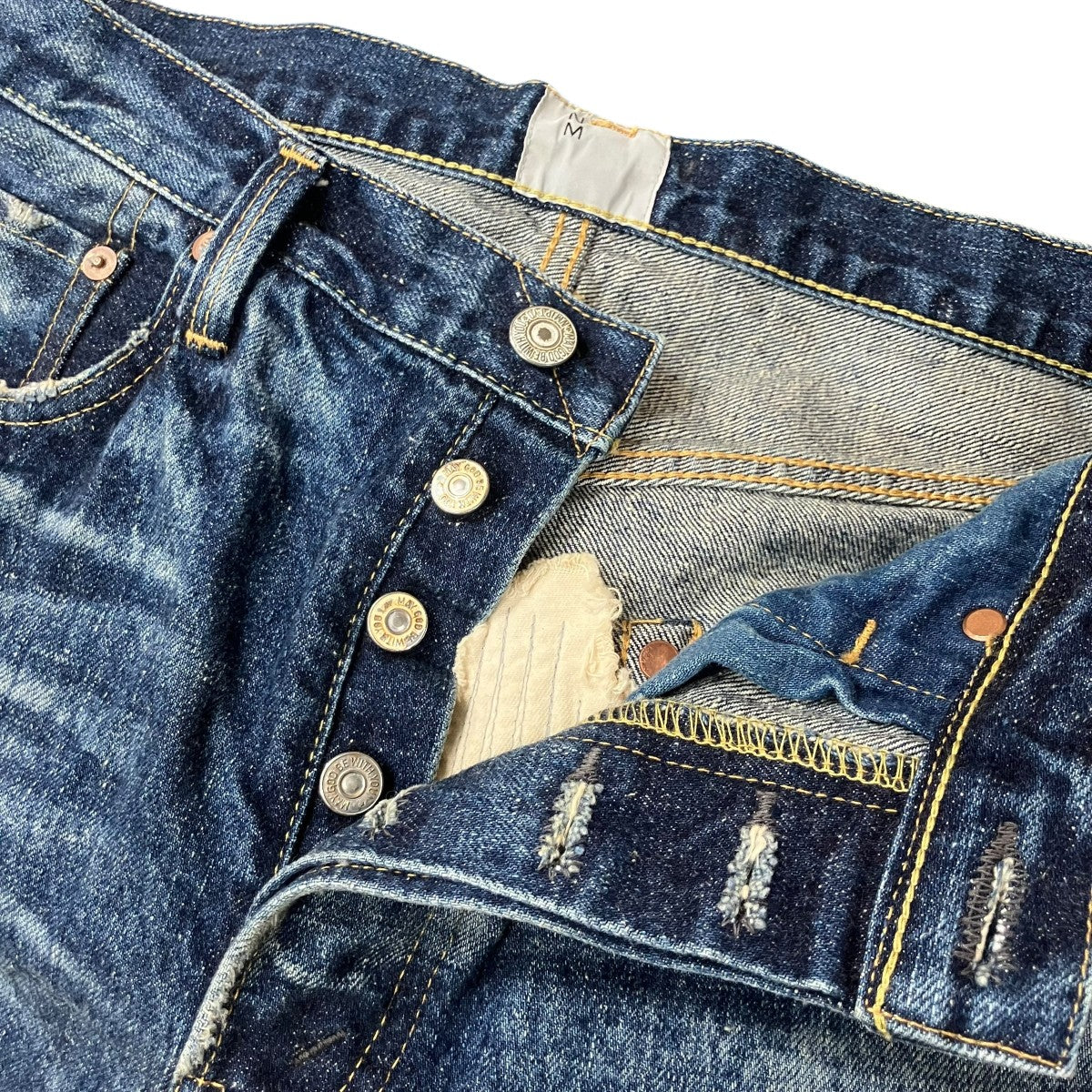 NEW MANUAL×GQ JAPAN GQ SHOPウォッシュド加工デニムパンツPT-YY-0005 古着・中古-5枚目のアイテム画像