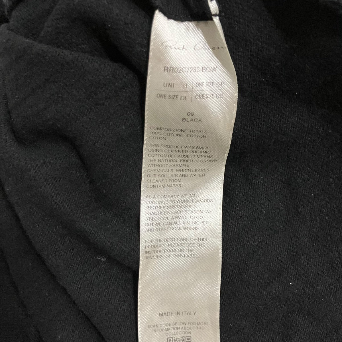 RICK OWENS オーバーサイズドハーフスリーブカットソー Tシャツ 古着・中古-5枚目のアイテム画像