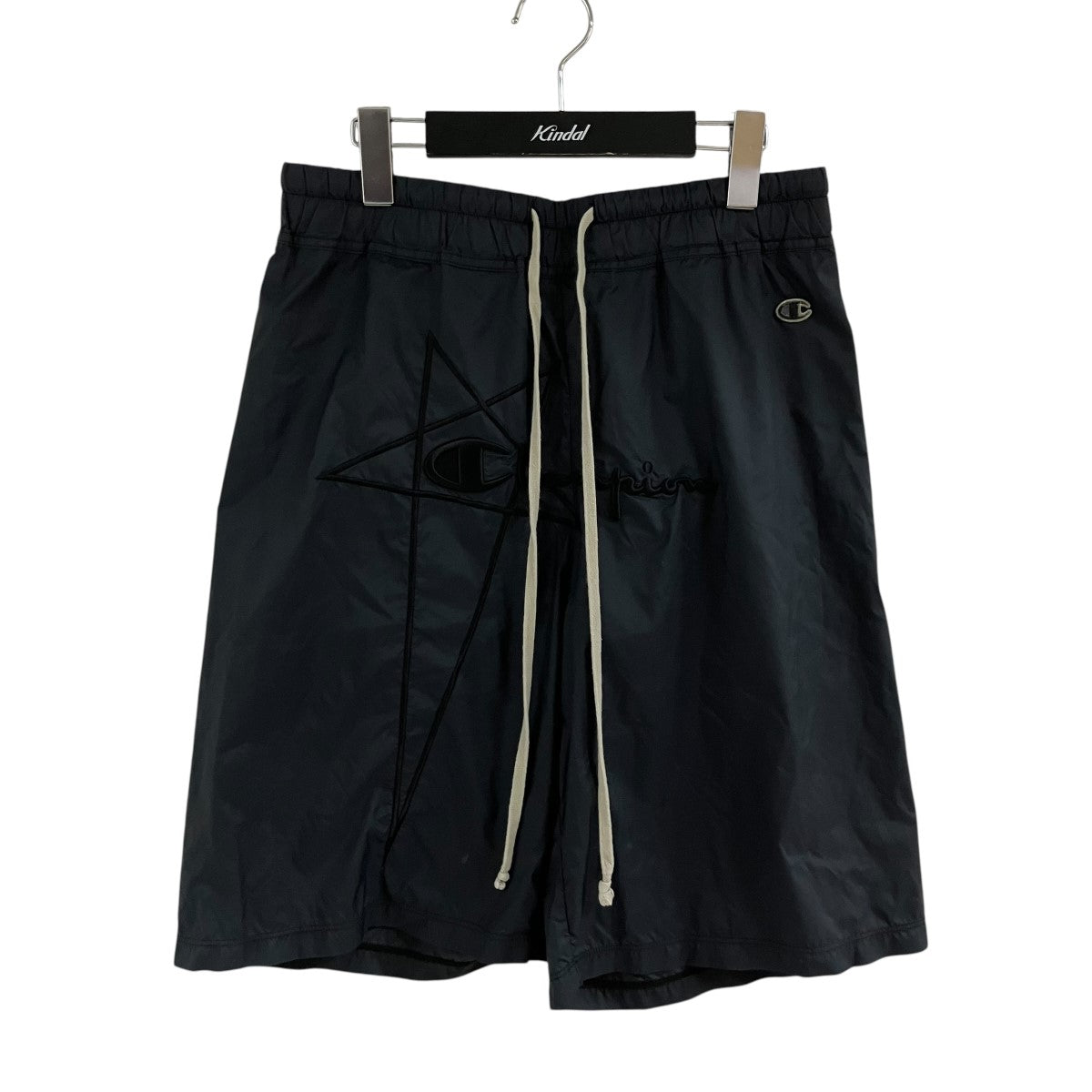 RICK OWENS×Champion ドローストリングロゴハーフパンツ 古着・中古-1枚目のアイテム画像