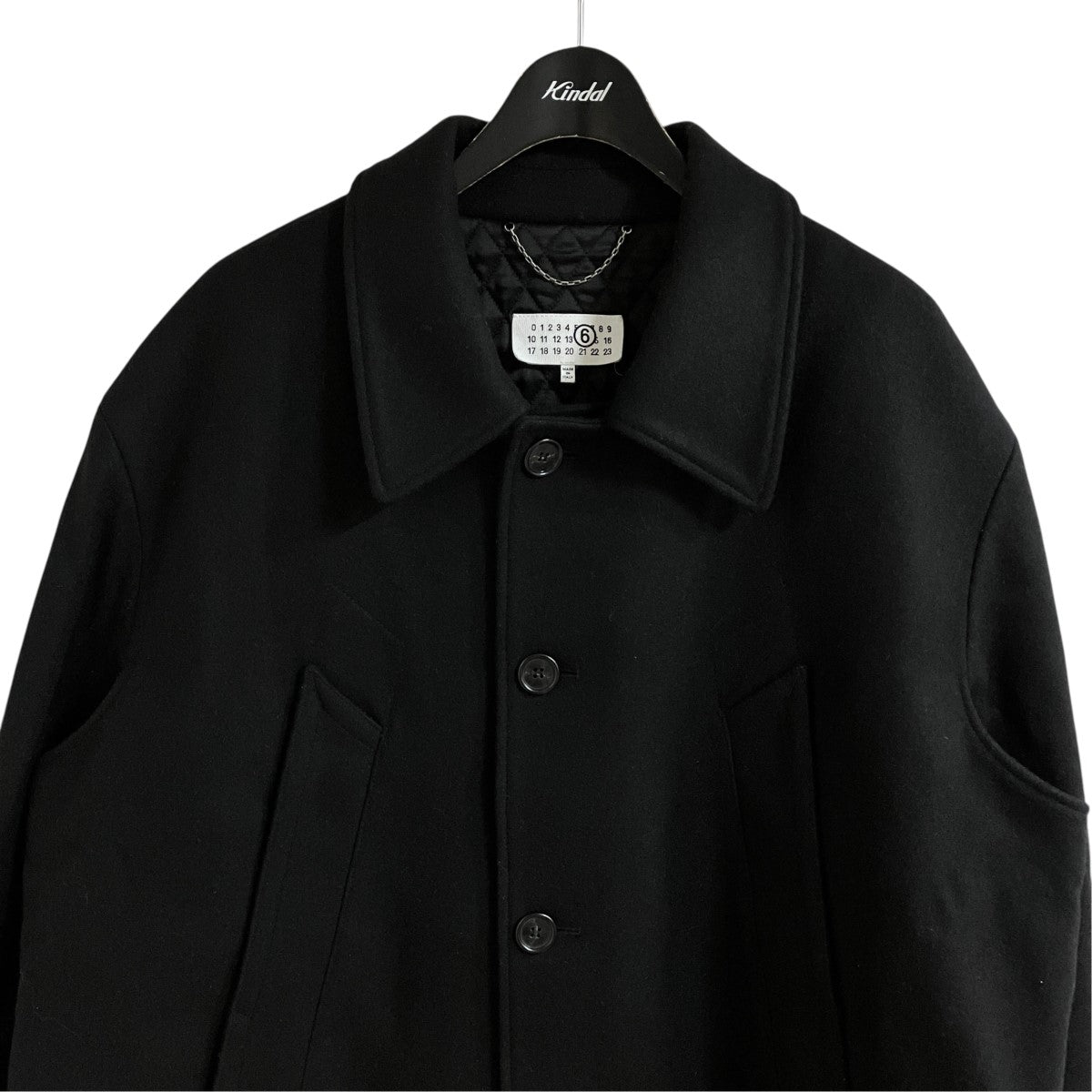 MM6 Maison Margiela アームホールメルトンコート 古着・中古-2枚目のアイテム画像