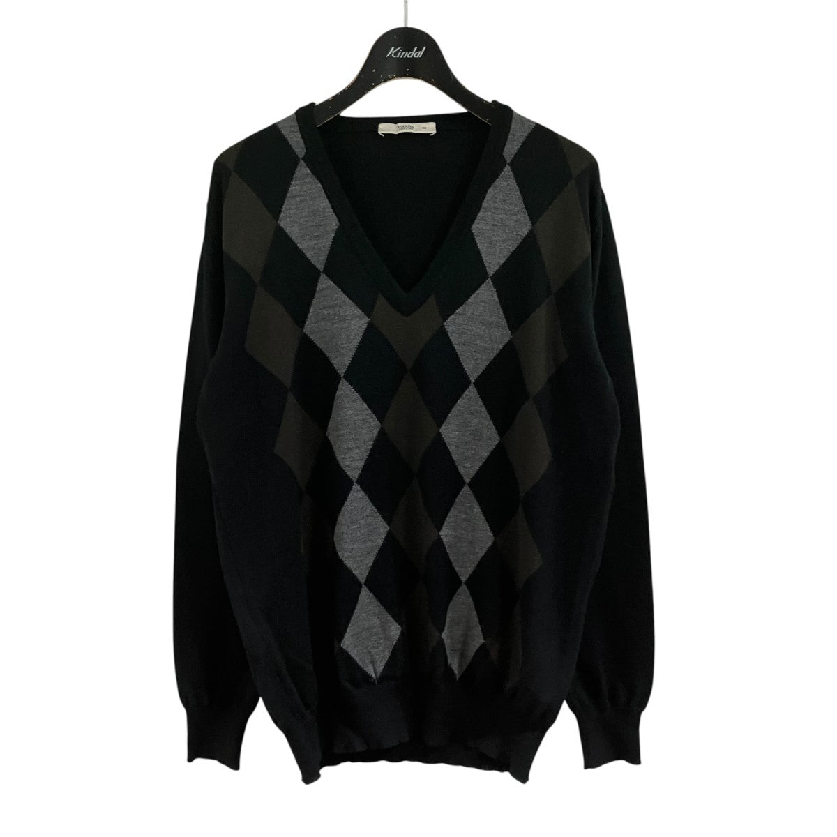 PRADA アーガイルニットセーター 古着・中古-1枚目のアイテム画像