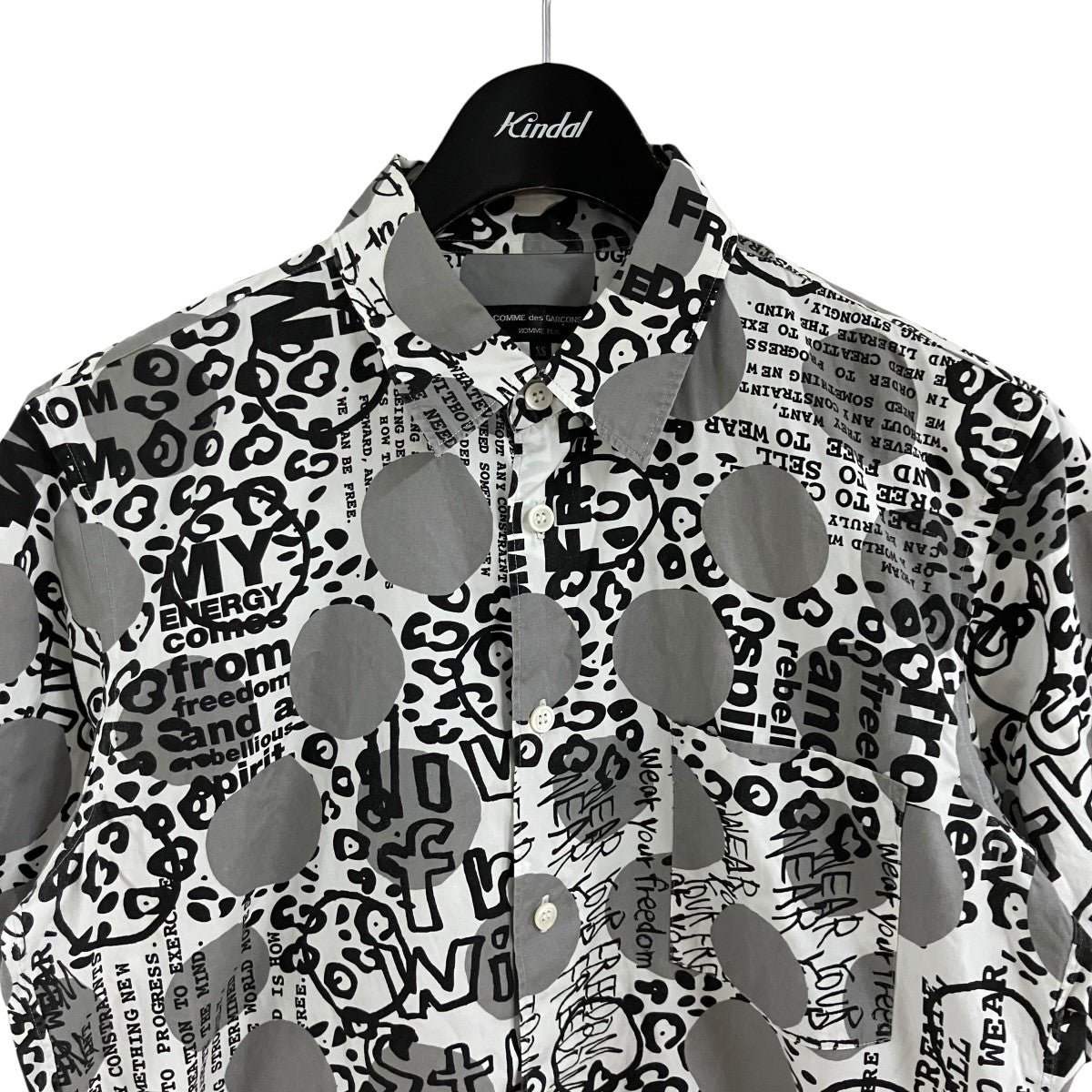 COMME des GARCONS HOMME PLUS ポルカドット総柄半袖シャツ 古着・中古-2枚目のアイテム画像