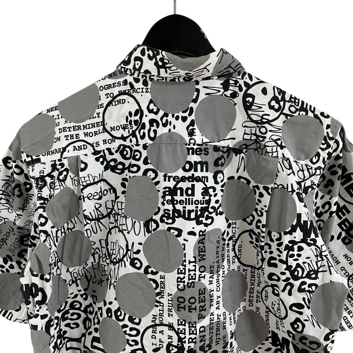 COMME des GARCONS HOMME PLUS ポルカドット総柄半袖シャツ 古着・中古-4枚目のアイテム画像