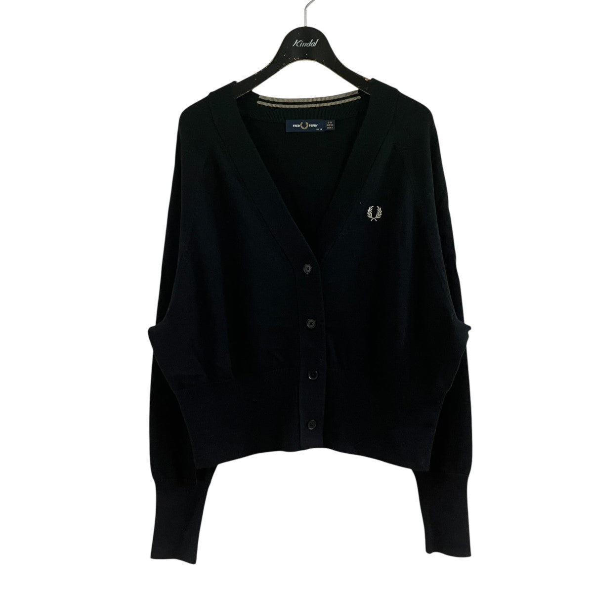 FRED PERRY ロゴエンブロイダリーカーディガン 古着・中古-1枚目のアイテム画像