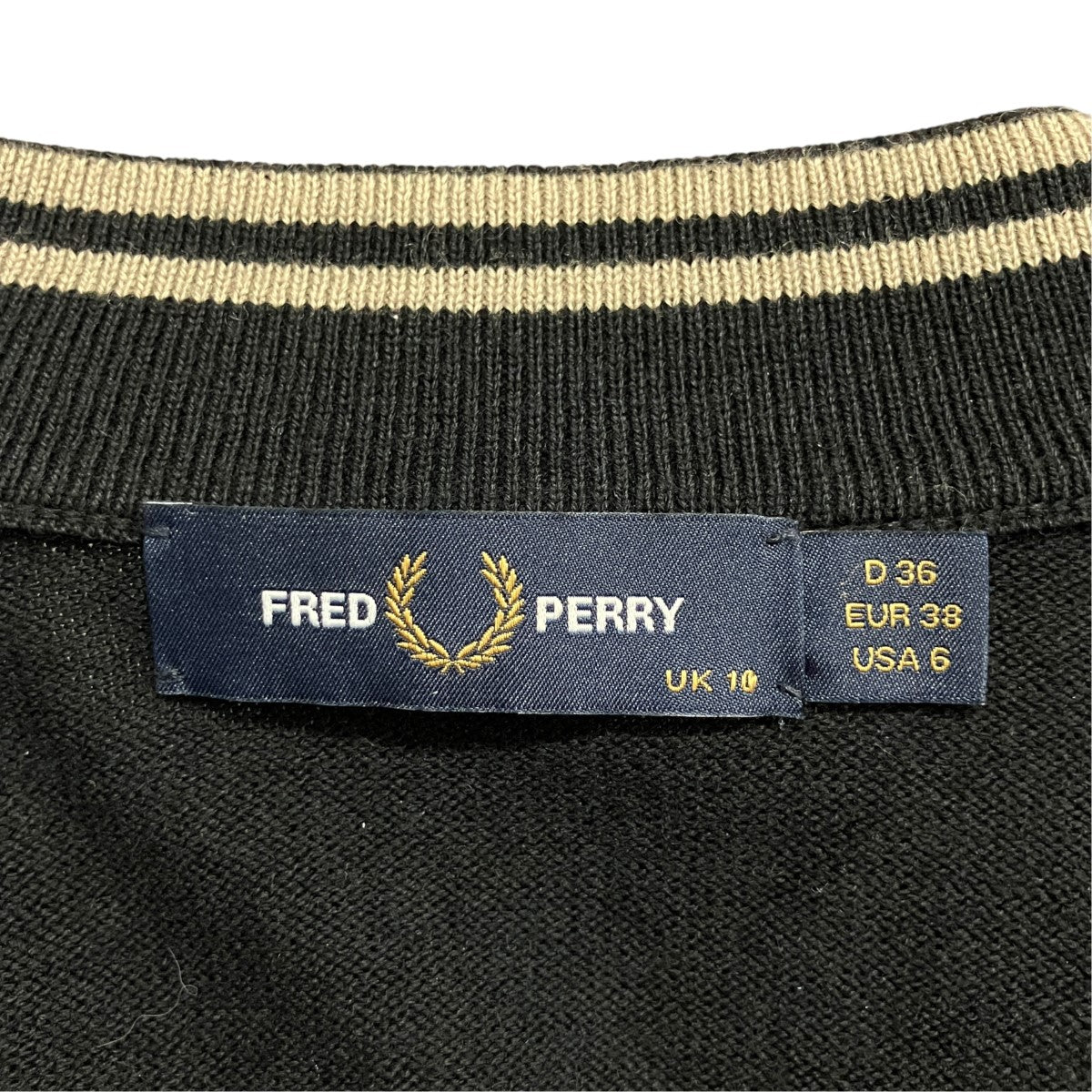 FRED PERRY ロゴエンブロイダリーカーディガン 古着・中古-5枚目のアイテム画像
