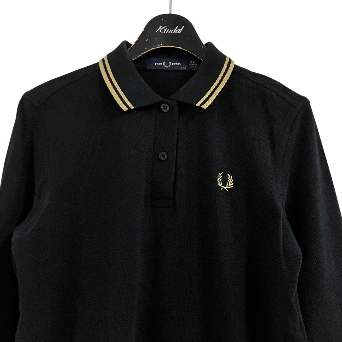 FRED PERRY ロゴエンブロイダリーポロシャツ 古着・中古-2枚目のアイテム画像