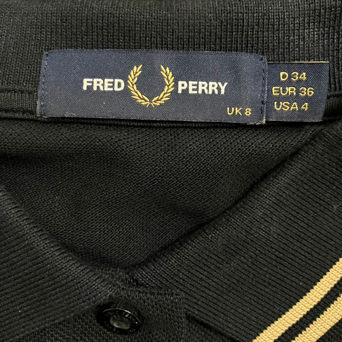 FRED PERRY ロゴエンブロイダリーポロシャツ 古着・中古-6枚目のアイテム画像