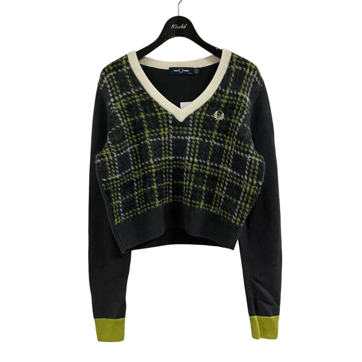 FRED PERRY クロップドニット セーター 古着・中古-1枚目のアイテム画像