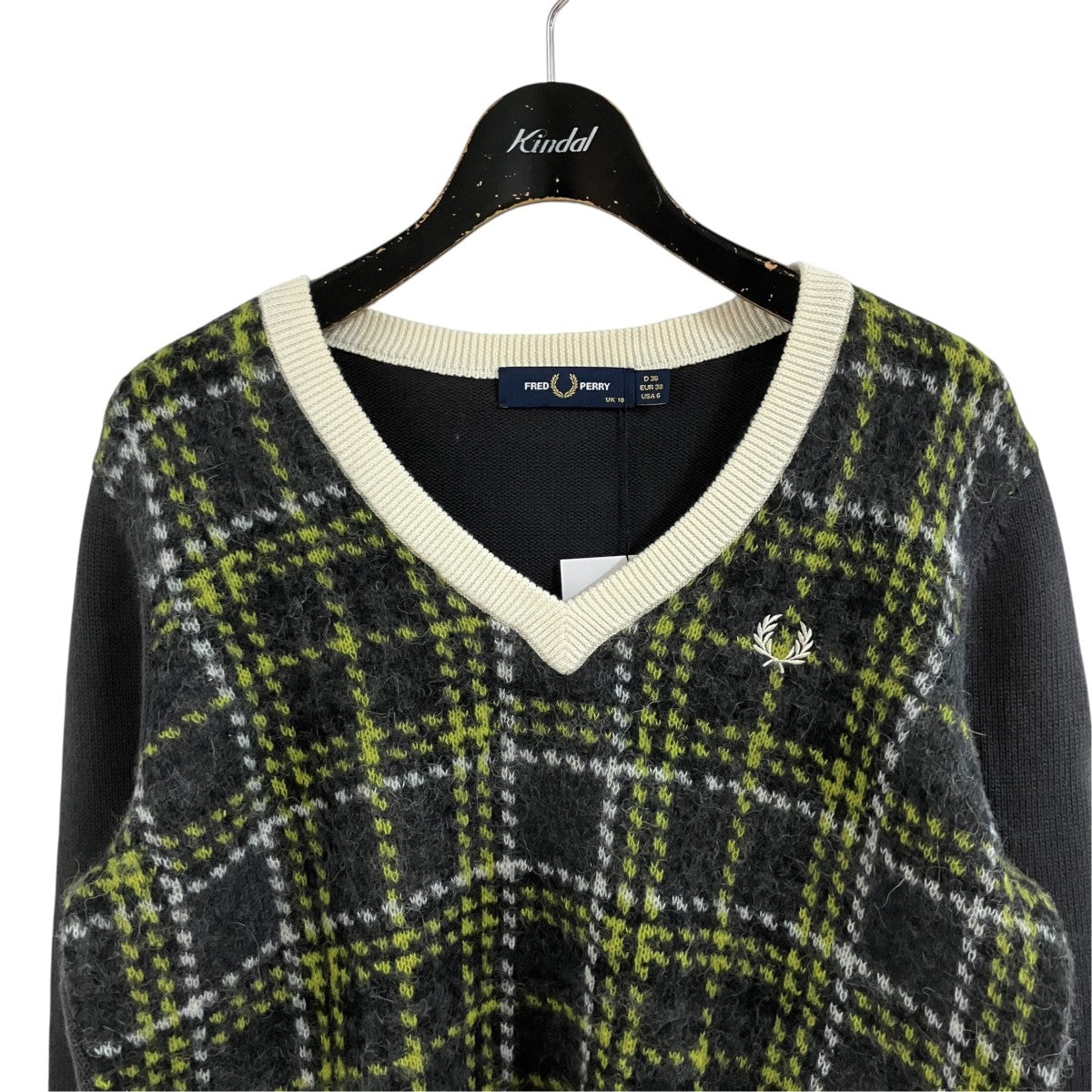 FRED PERRY クロップドニット セーター 古着・中古-2枚目のアイテム画像