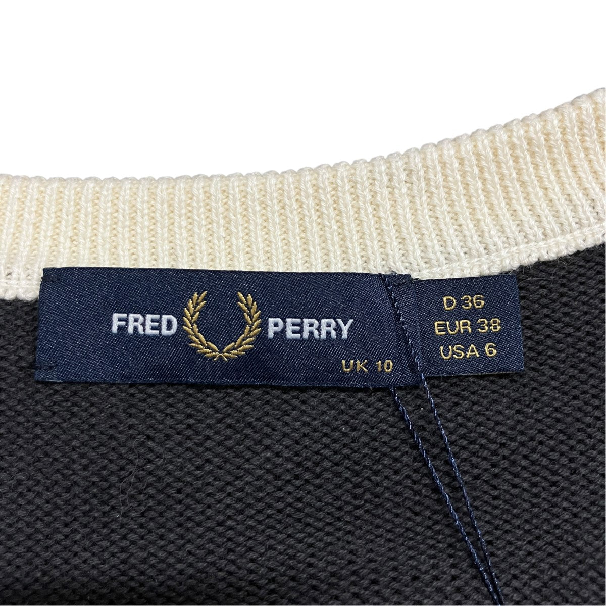 FRED PERRY クロップドニット セーター 古着・中古-5枚目のアイテム画像