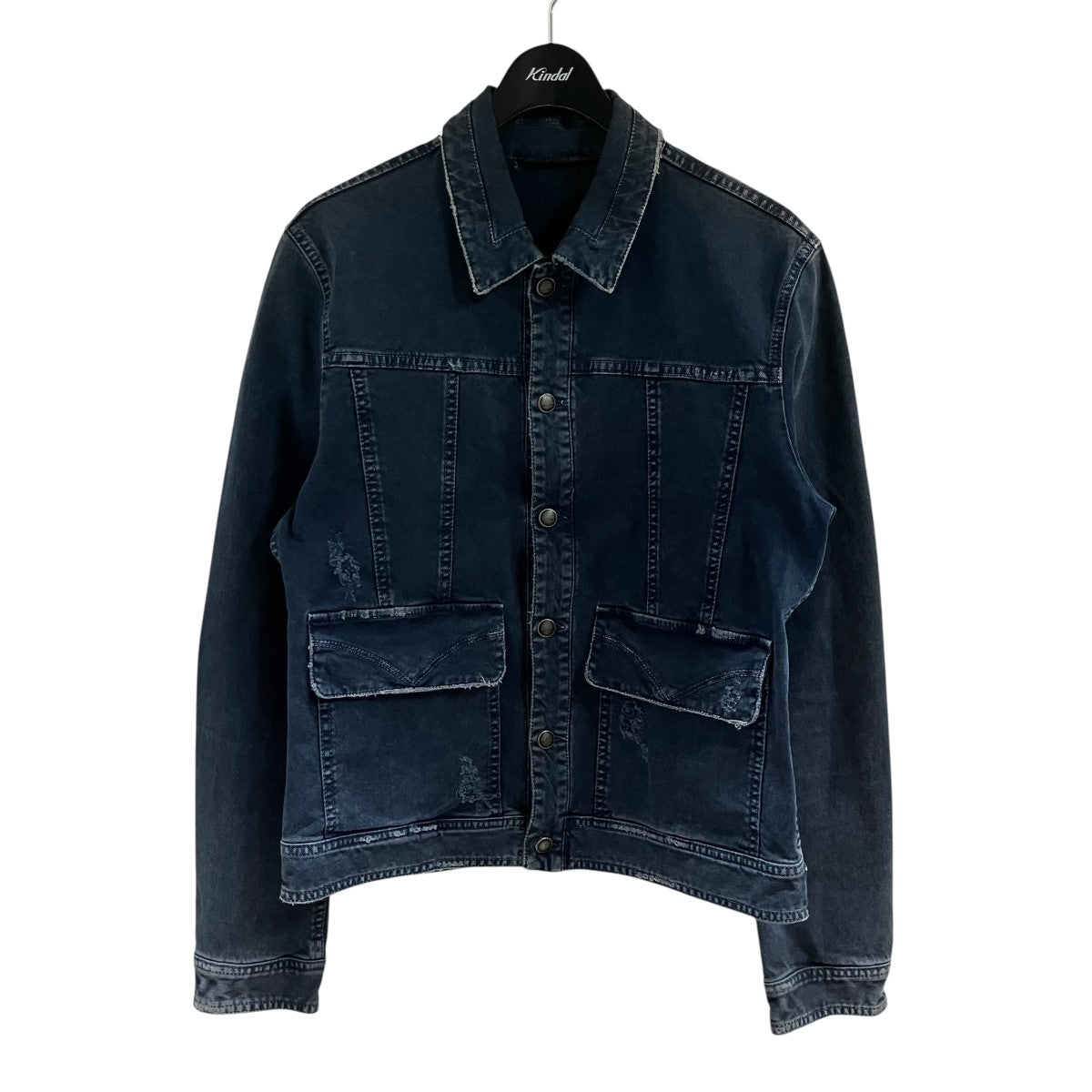 GALLIANO ダメージ加工デニムジャケット 古着・中古-1枚目のアイテム画像