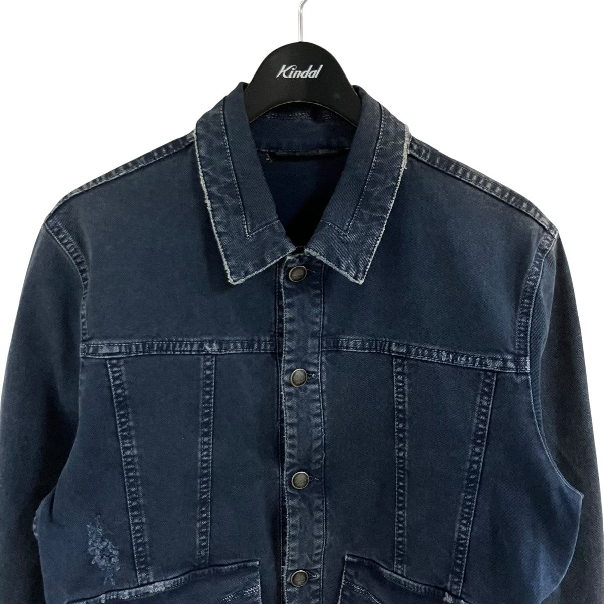 GALLIANO ダメージ加工デニムジャケット 古着・中古-2枚目のアイテム画像