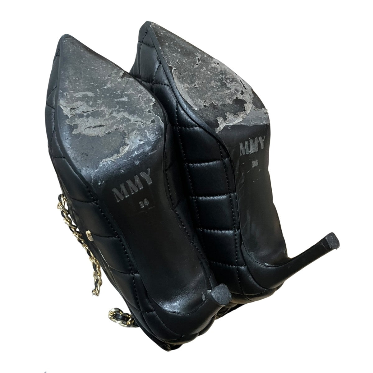 Maison MIHARA YASUHIRO キルテッドバッグピンヒールショートブーツ 古着・中古-7枚目のアイテム画像