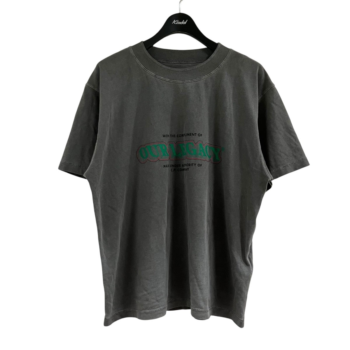 C．P COMPANY×OUR LEGACY ロゴプリントTシャツ 古着・中古-1枚目のアイテム画像