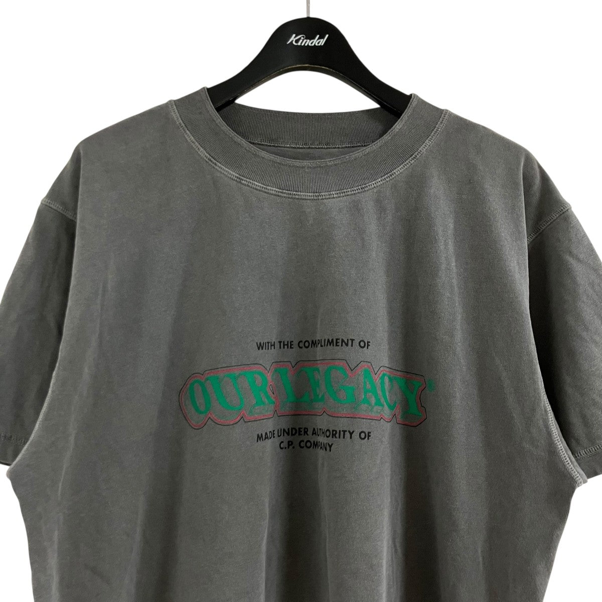 C．P COMPANY×OUR LEGACY ロゴプリントTシャツ 古着・中古-2枚目のアイテム画像