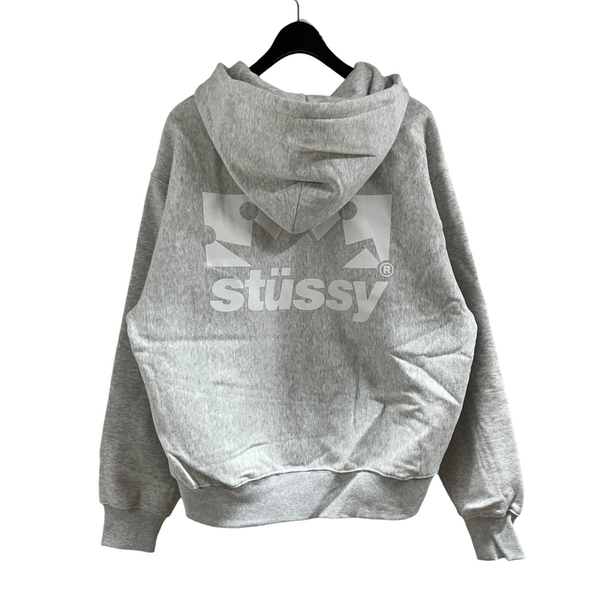 stussy(ステューシー) 裏起毛ジップアップパーカー グレー サイズ M