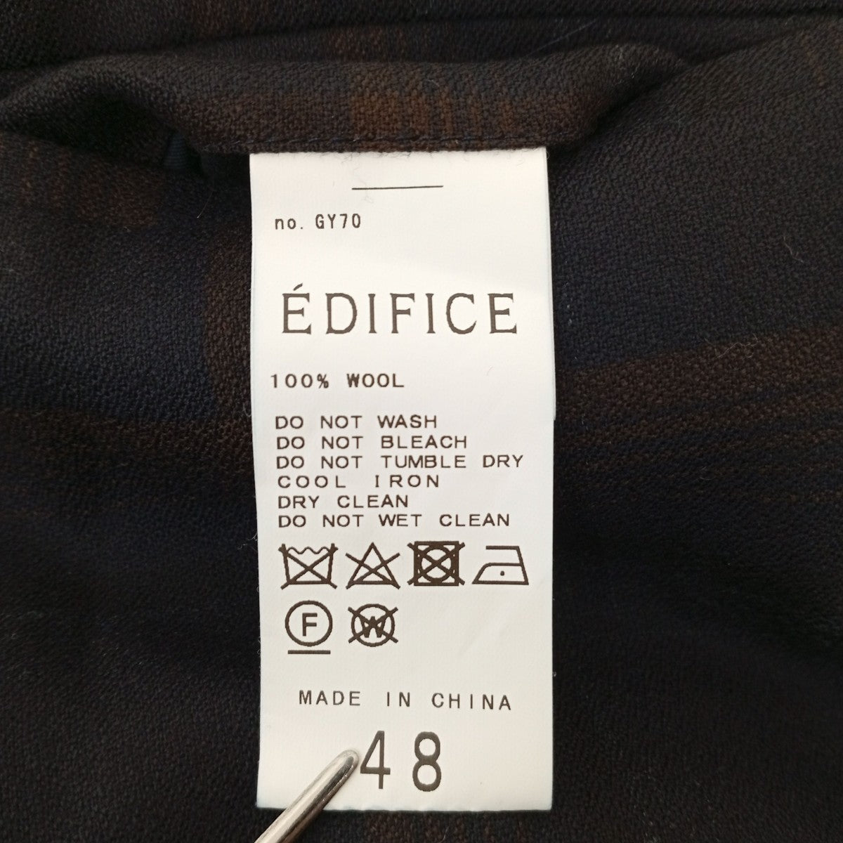 EDIFICE チェックテーラードジャケット23-010-300-9510-3-0 古着・中古-3枚目のアイテム画像