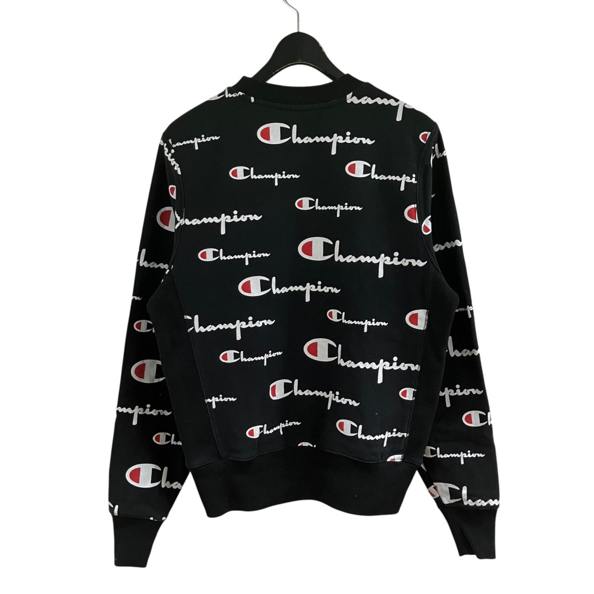 Champion ロゴ総柄クルーネックスウェット 古着・中古-3枚目のアイテム画像