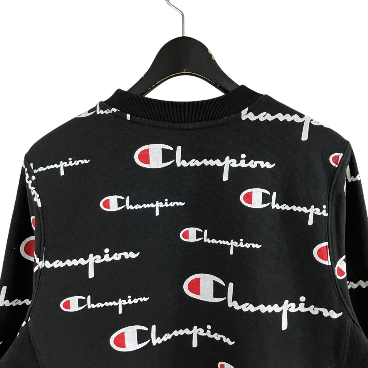 Champion ロゴ総柄クルーネックスウェット 古着・中古-4枚目のアイテム画像