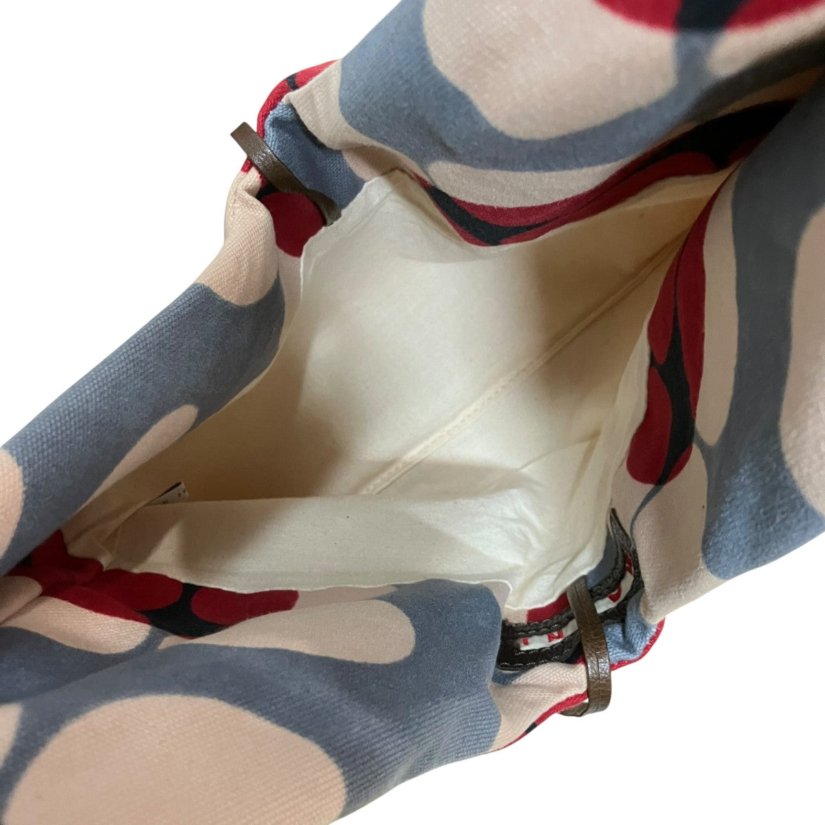 MARNI(マルニ) キャンバストートバッグ ベージュ×レッド サイズ
