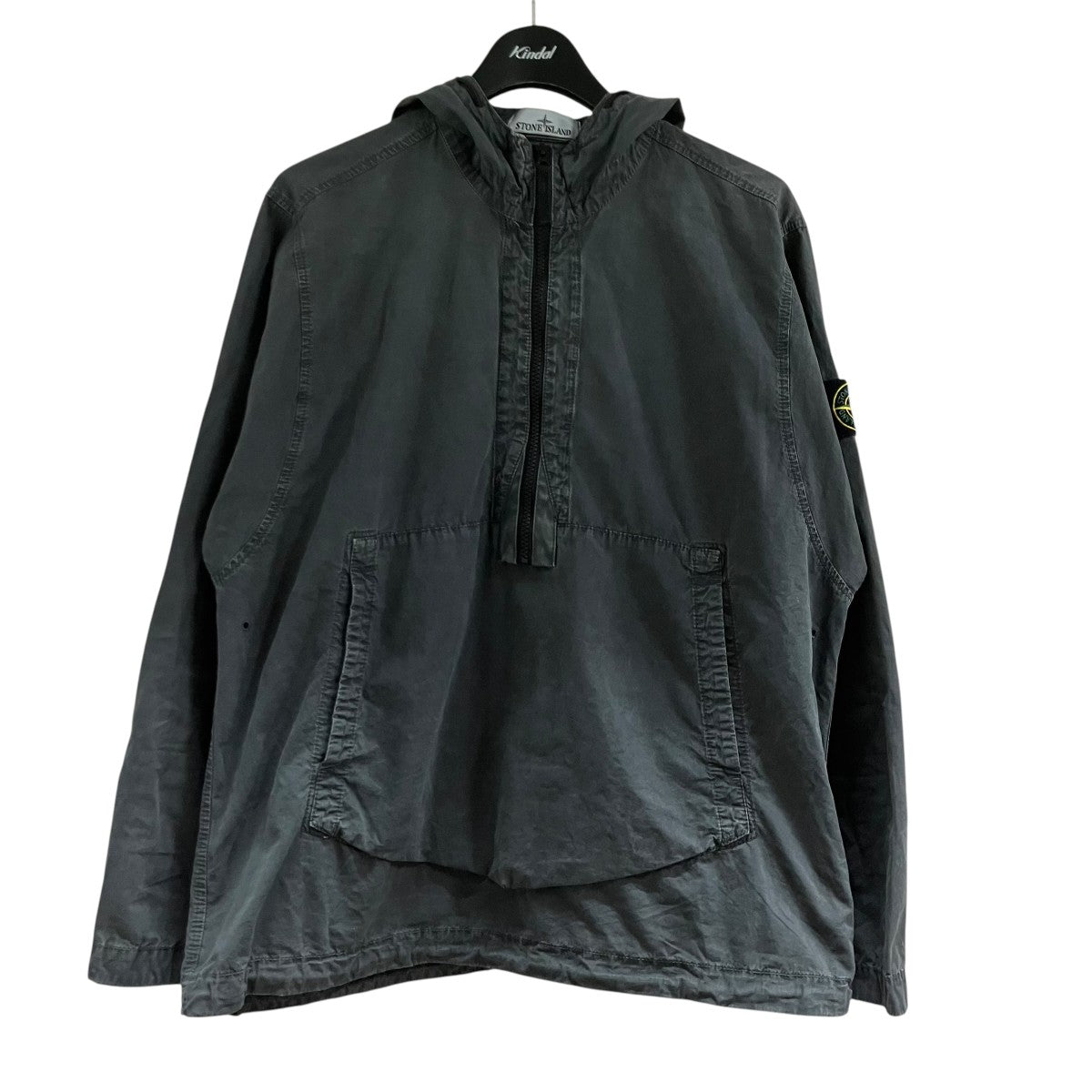 STONE ISLAND ガーメントダイハーフジップパーカー 古着・中古-1枚目のアイテム画像