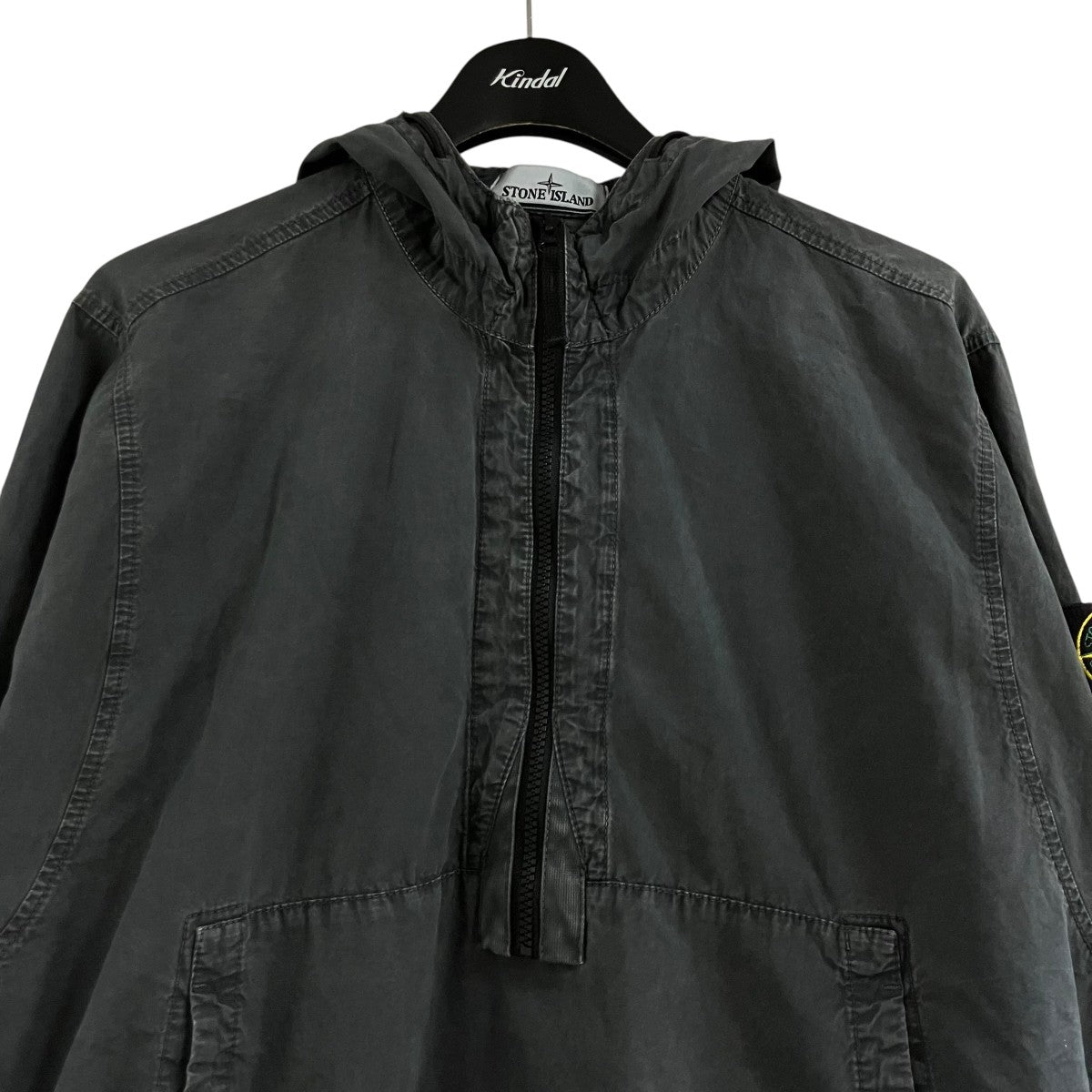 STONE ISLAND ガーメントダイハーフジップパーカー 古着・中古-2枚目のアイテム画像