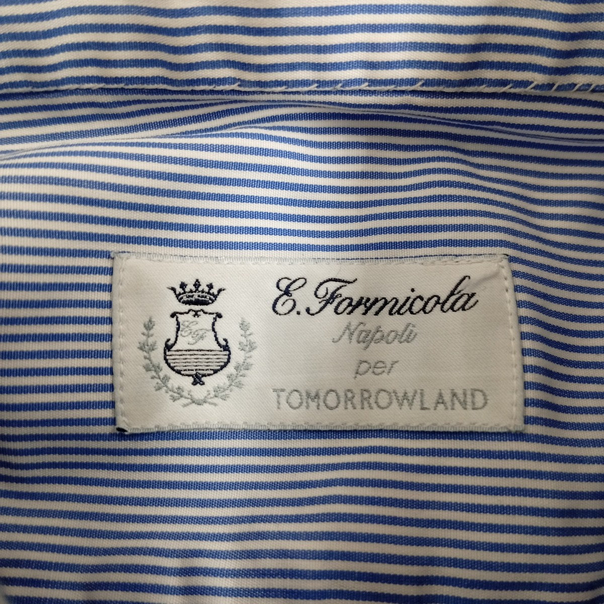Errico Formicola×TOMORROW LAND ストライプシャツ62-01-11-01007 古着・中古-3枚目のアイテム画像