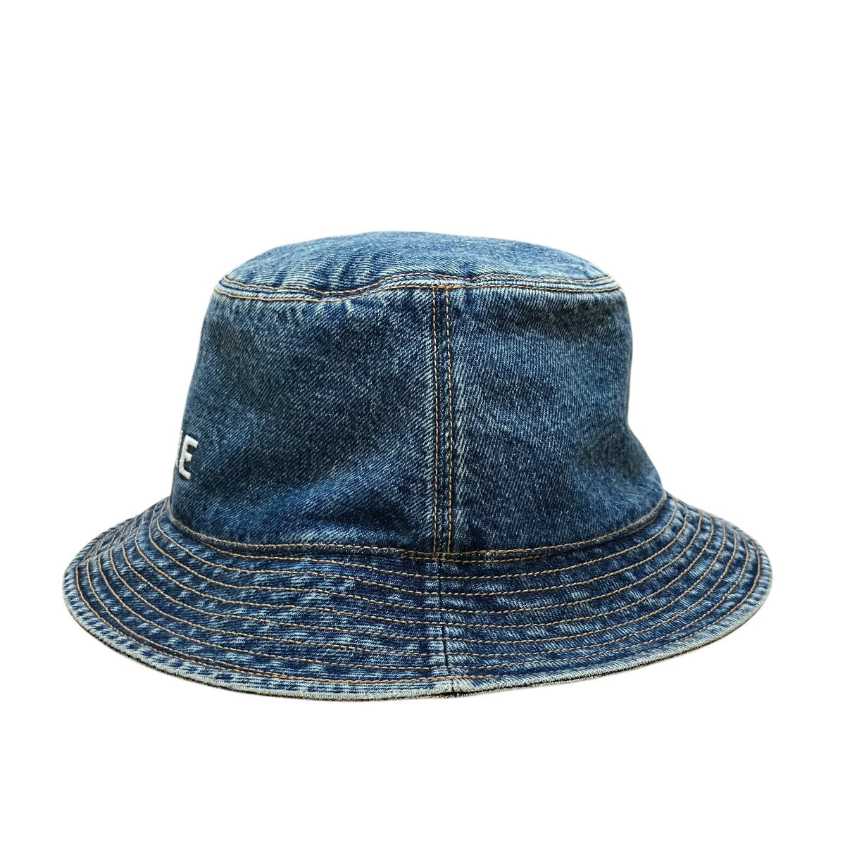 CELINE デニム バケットハット CELINE ロゴ刺繍 デニム バケットハット 人気 (CELINE/ハット