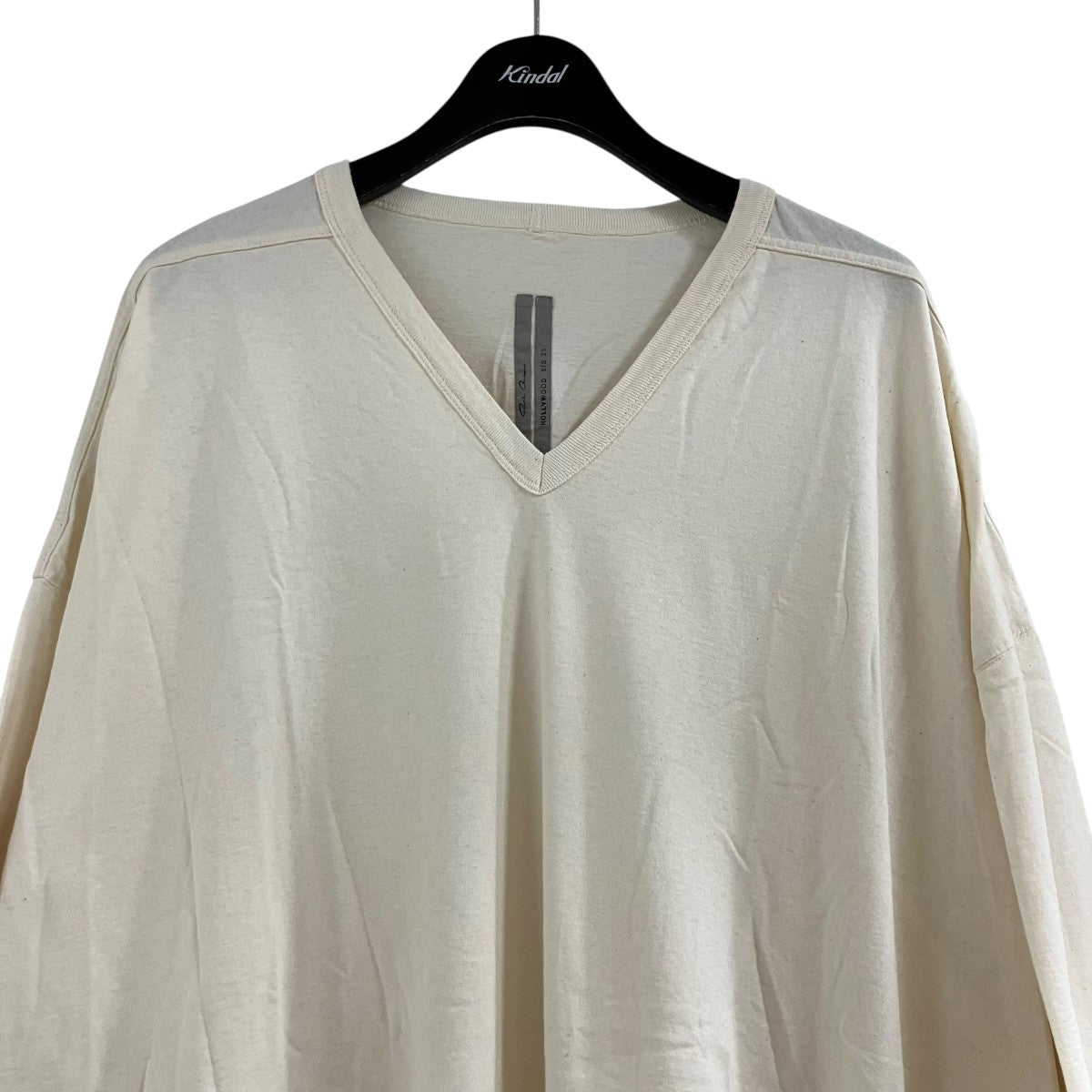 RICK OWENS VネックTシャツ 古着・中古-2枚目のアイテム画像