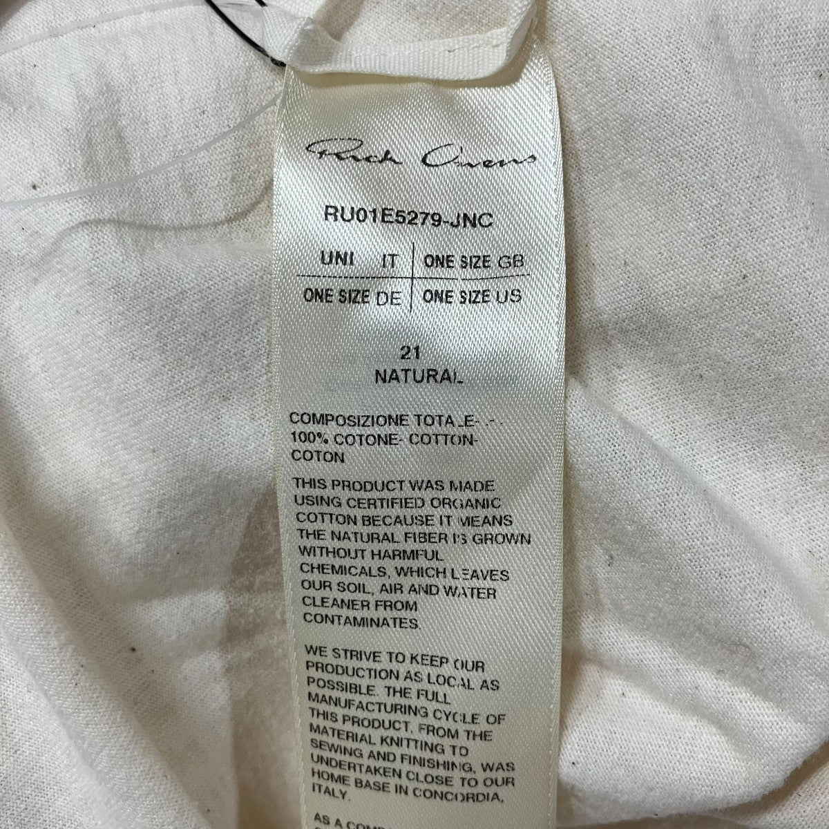 RICK OWENS VネックTシャツ 古着・中古-7枚目のアイテム画像