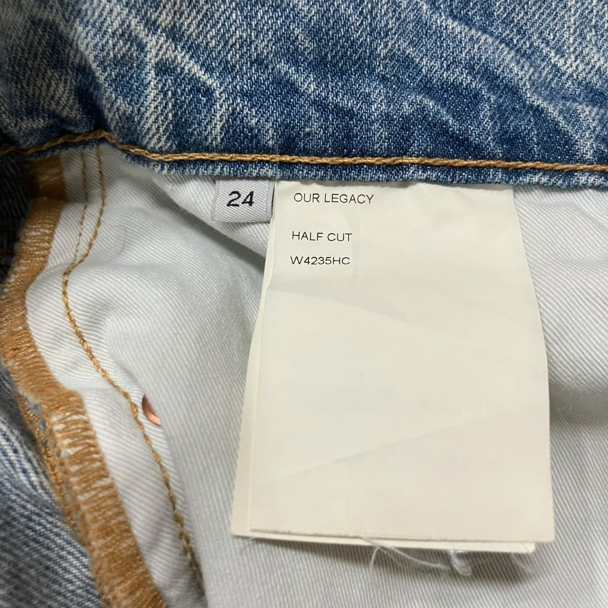 OUR LEGACY ハーフカットデニムパンツ 古着・中古-8枚目のアイテム画像
