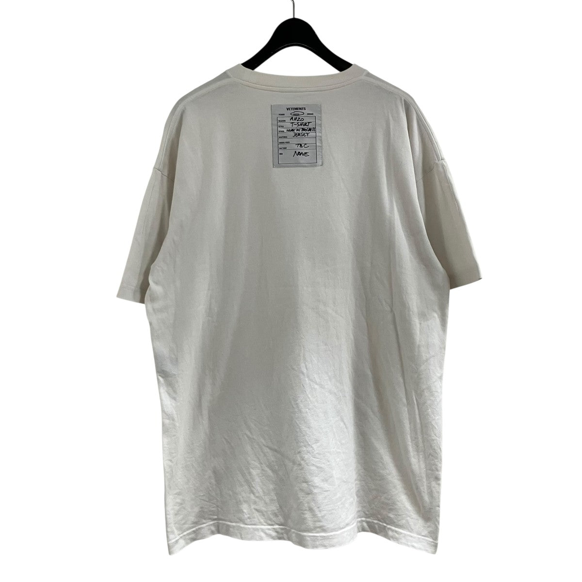 vetement アトリエバックパッチオーバーサイズ半袖Tシャツ 古着・中古-3枚目のアイテム画像