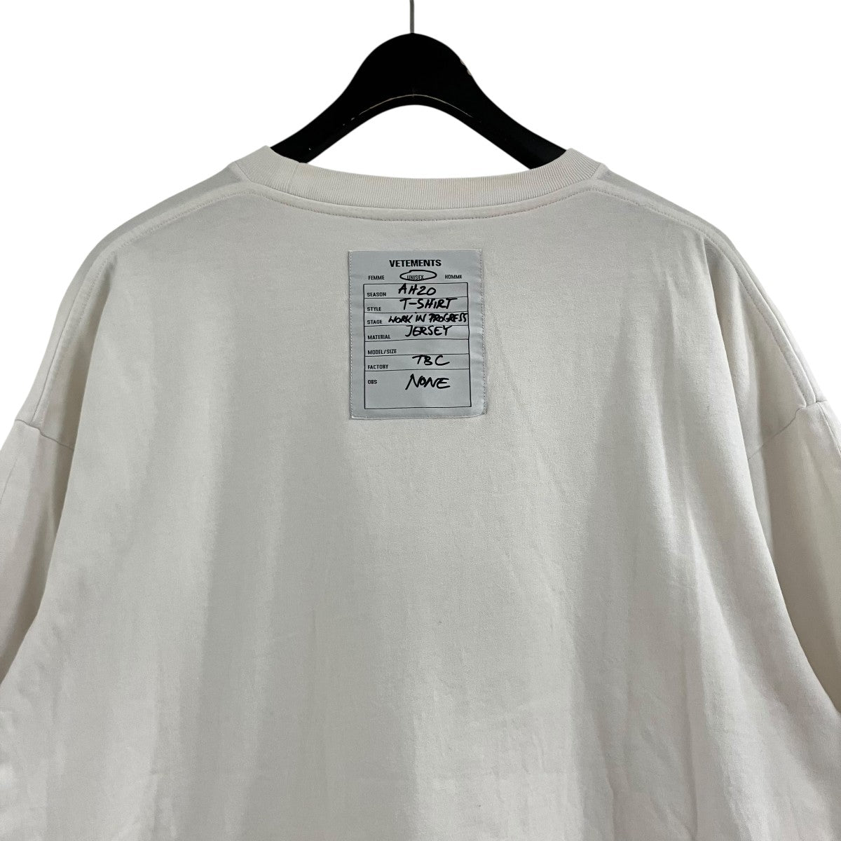 vetement アトリエバックパッチオーバーサイズ半袖Tシャツ 古着・中古-4枚目のアイテム画像
