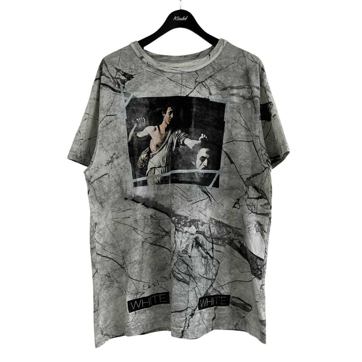 OFFWHITE Caravaggio MarbleプリントTシャツ 古着・中古-1枚目のアイテム画像