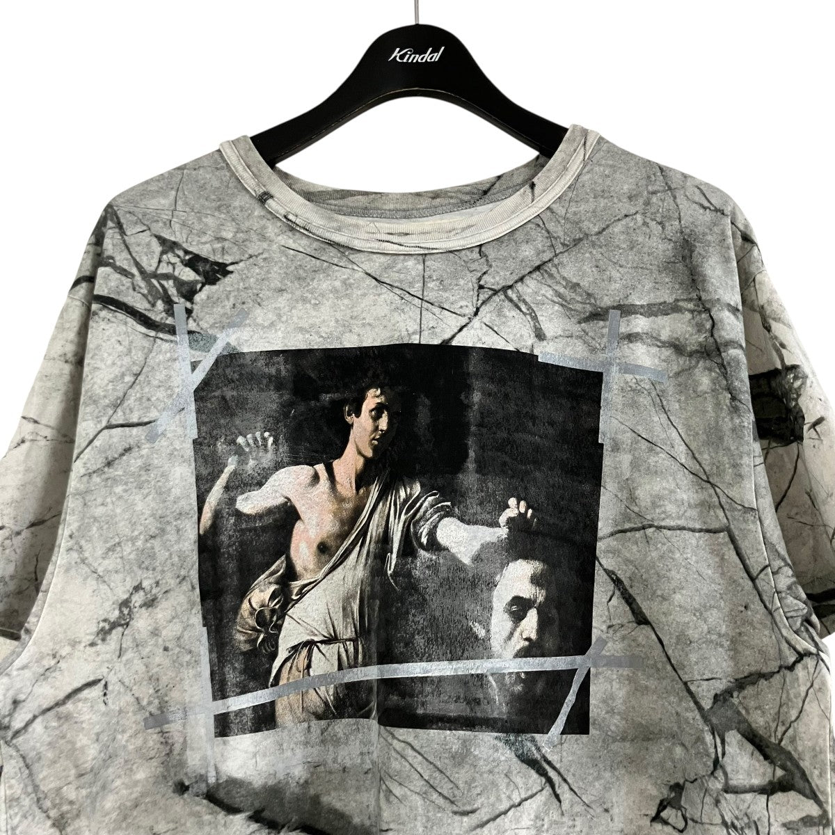 OFFWHITE Caravaggio MarbleプリントTシャツ 古着・中古-2枚目のアイテム画像