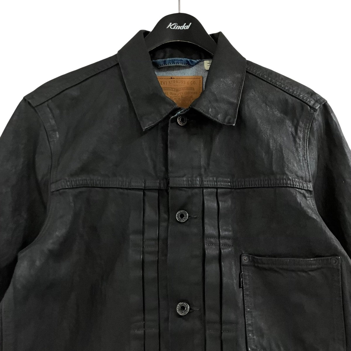 LEVI’S×BIOTOP コーティングデニムトラッカージャケット 古着・中古-2枚目のアイテム画像