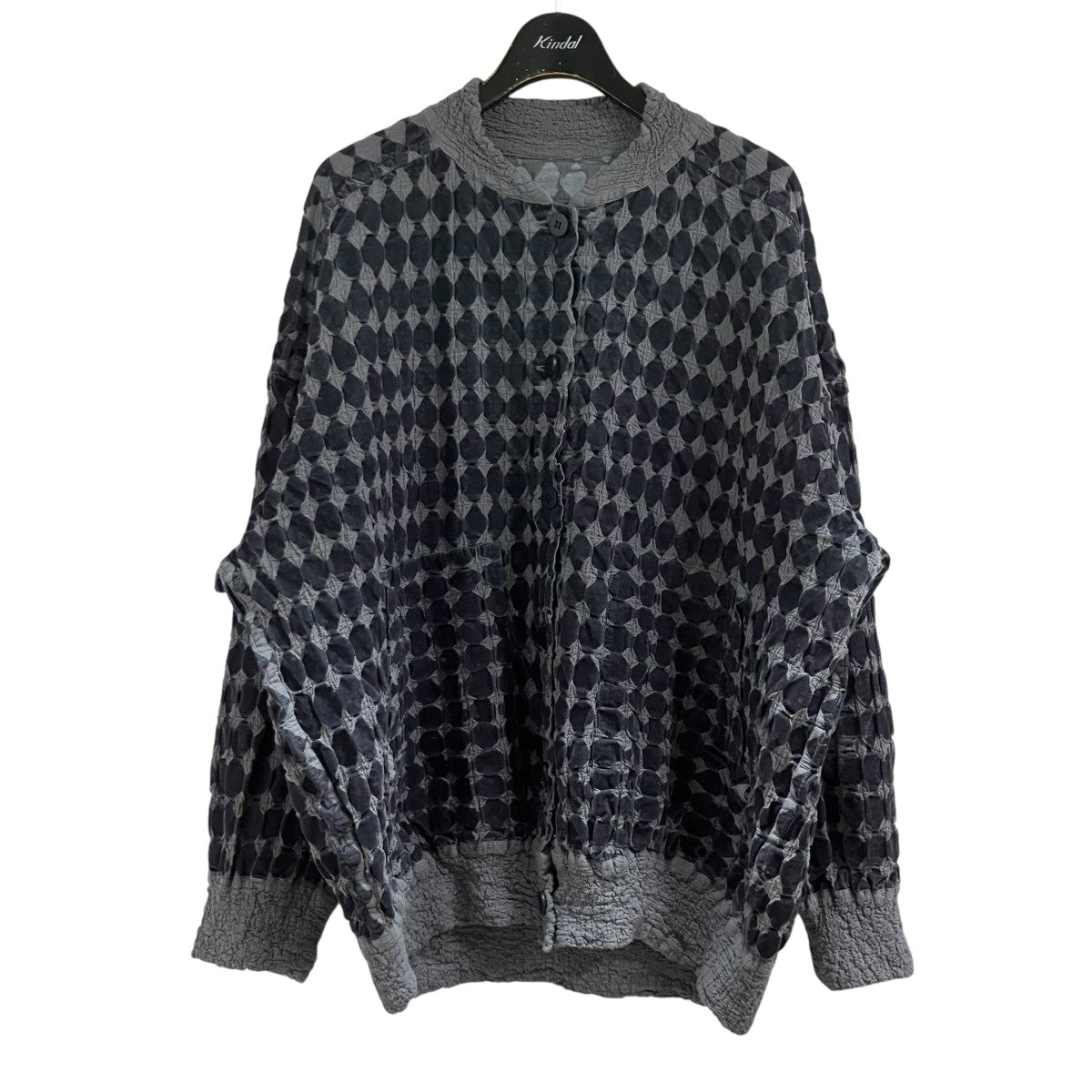 me ISSEY MIYAKE ダイヤモンドカリフラワーフロッキーボンバージャケット 古着・中古-1枚目のアイテム画像