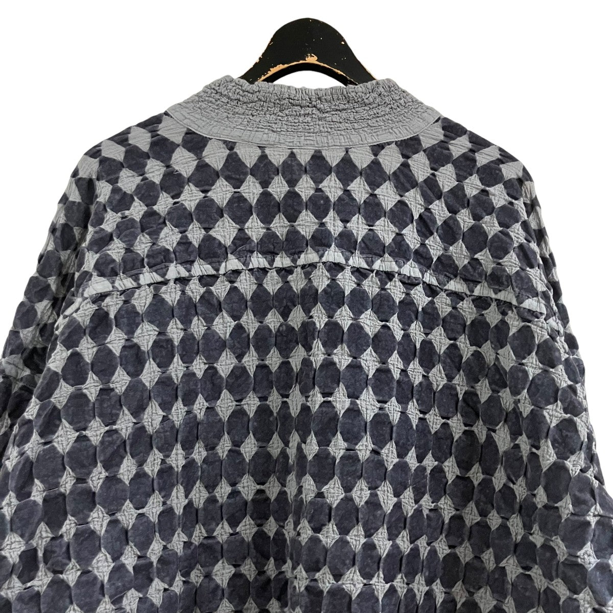 me ISSEY MIYAKE ダイヤモンドカリフラワーフロッキーボンバージャケット 古着・中古-4枚目のアイテム画像