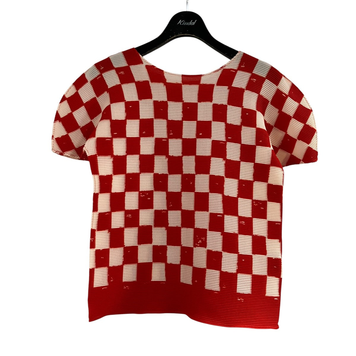 me ISSEY MIYAKE ブロックチェックプリーツトップMI51FK646 古着・中古-1枚目のアイテム画像