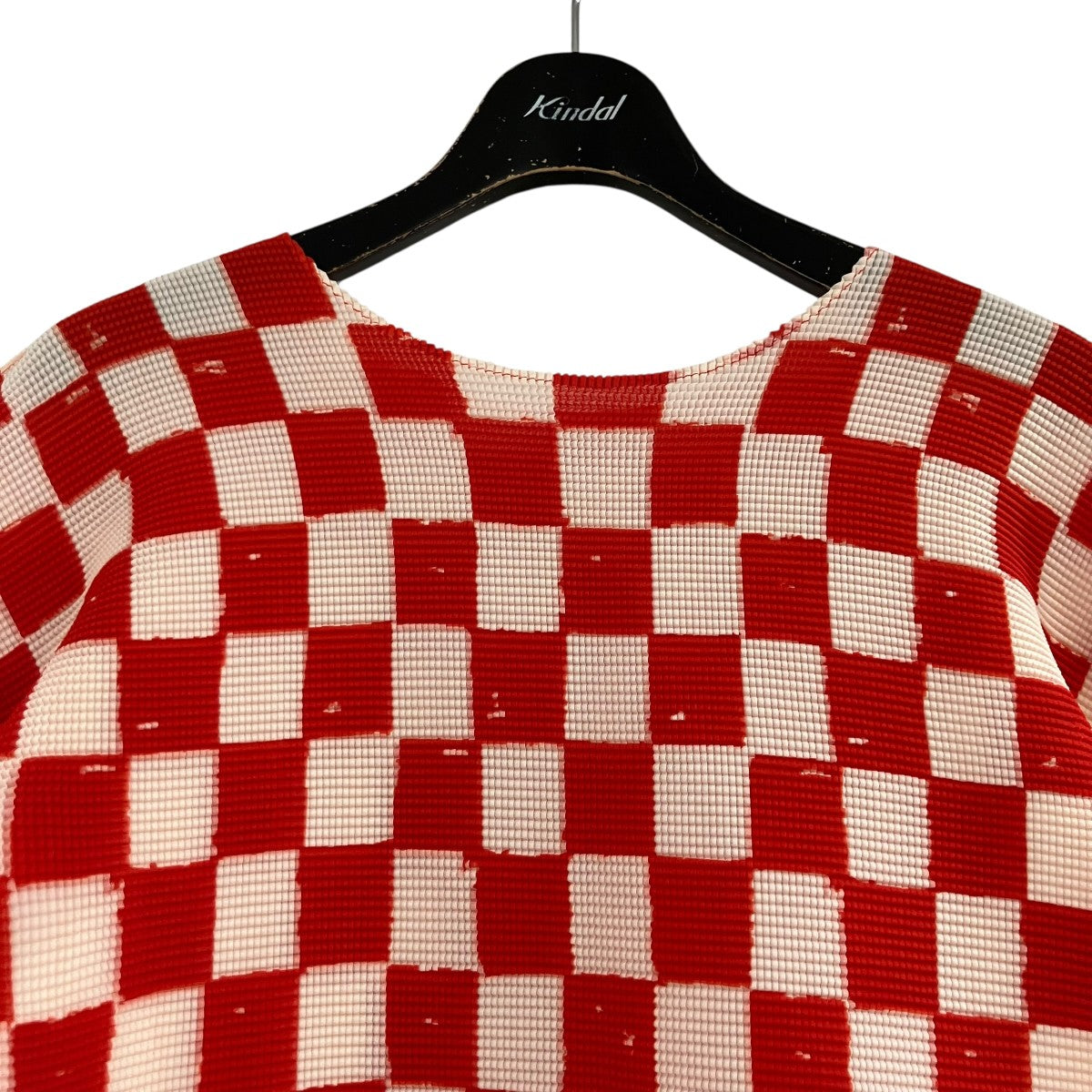 me ISSEY MIYAKE ブロックチェックプリーツトップMI51FK646 古着・中古-2枚目のアイテム画像