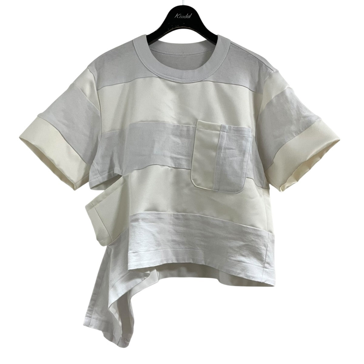 sacai ドッキング切替ボーダーカットソー 古着・中古-1枚目のアイテム画像