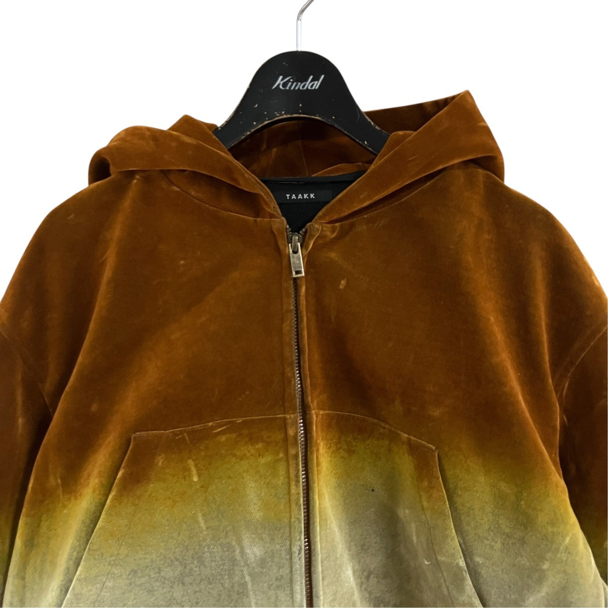 グラデーションフロック加工フーデッドジャケット