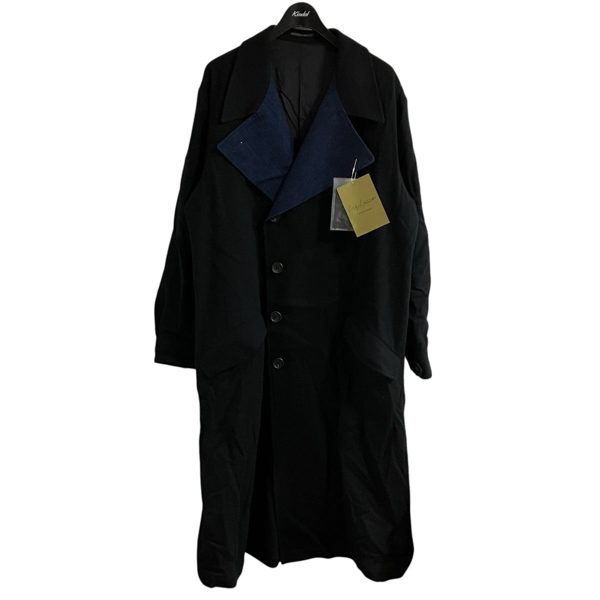 Yohji Yamamoto pour homme ウール x デニム 切替コート 古着・中古-1枚目のアイテム画像