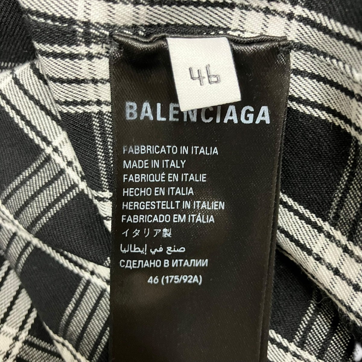 BALENCIAGA チェックシャツ 古着・中古-6枚目のアイテム画像