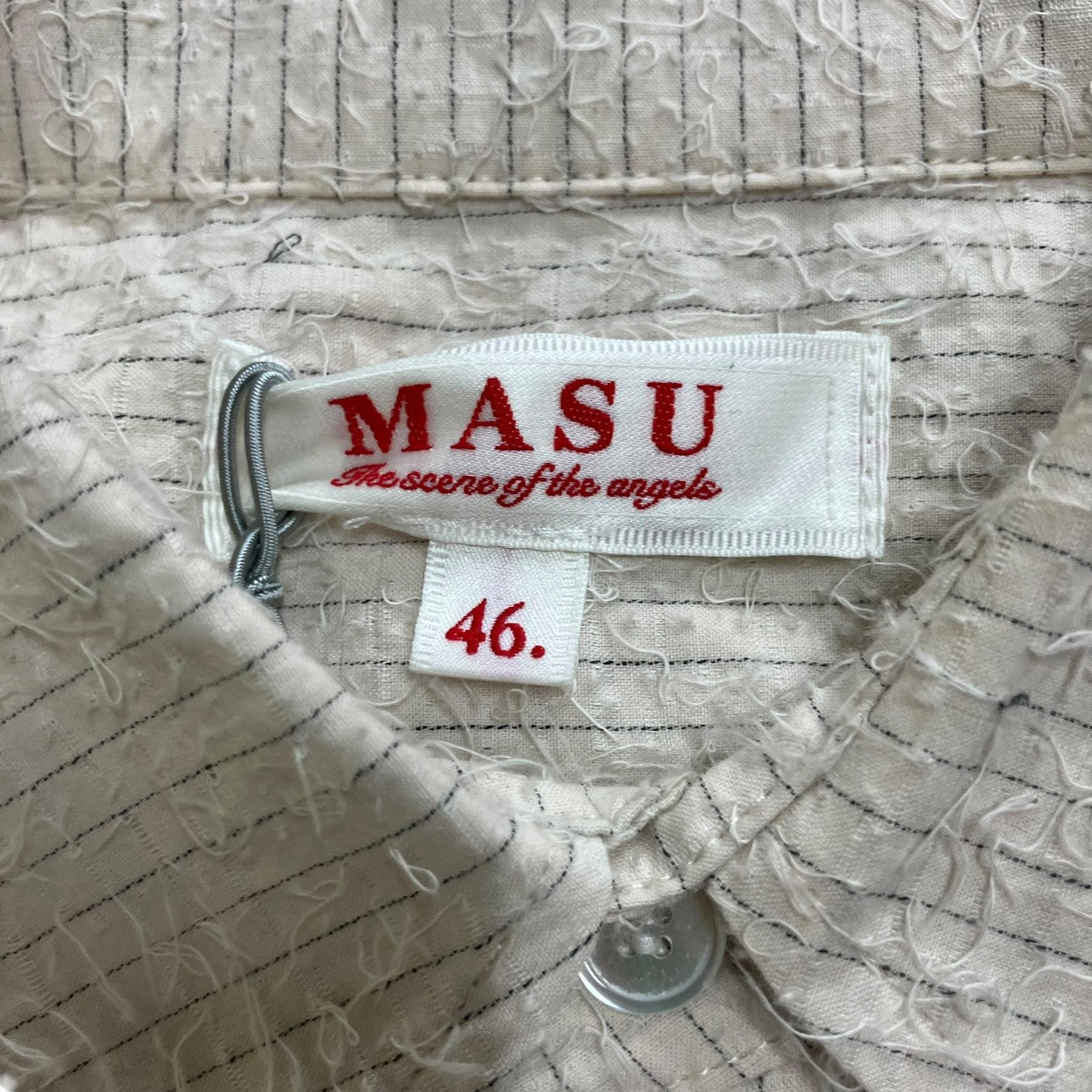 MASU シャギーストライプ半袖シャツ 古着・中古-5枚目のアイテム画像