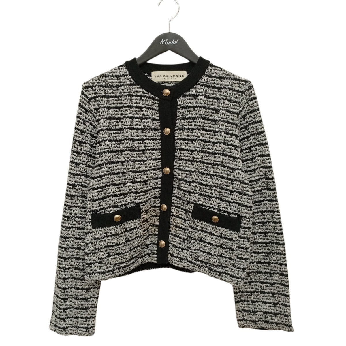 ツイードニットカーディガン23SMSNI02 TWEED KNIT CD