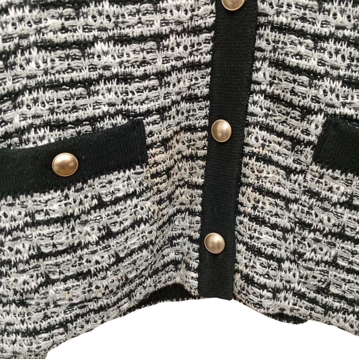 ツイードニットカーディガン23SMSNI02 TWEED KNIT CD